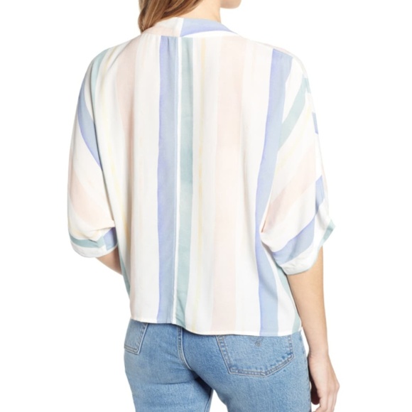 NWT Rails Thea Stripe Tie Hem Shirt - Picture 3 of 7